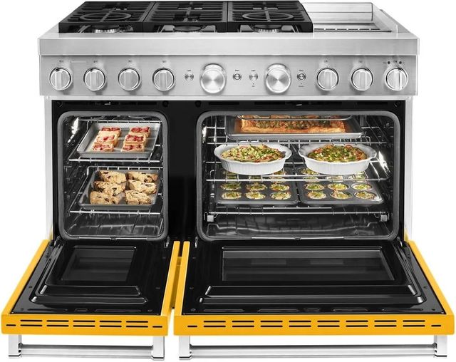 KitchenAid® 48" Yellow Pepper Pro Style Dual Fuel Range with Griddle-1