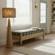 TOV Furniture Thelma Natural/Olive Green Leopard Jacquard Bench-1