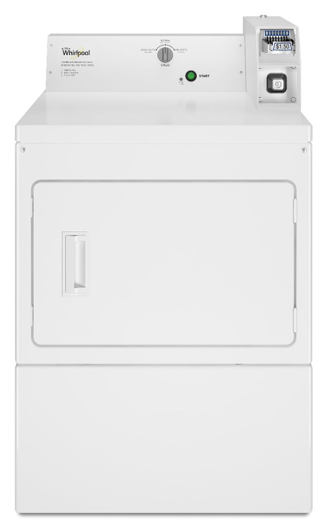 Whirlpool Commercial 7.4 Cu. Ft. Coin-Slide Electric Dryer - White-0