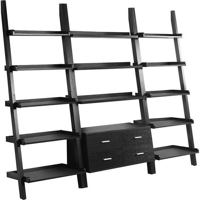 Coaster® Bower 3-Piece Cappuccino Storage Ladder Bookcase Set
