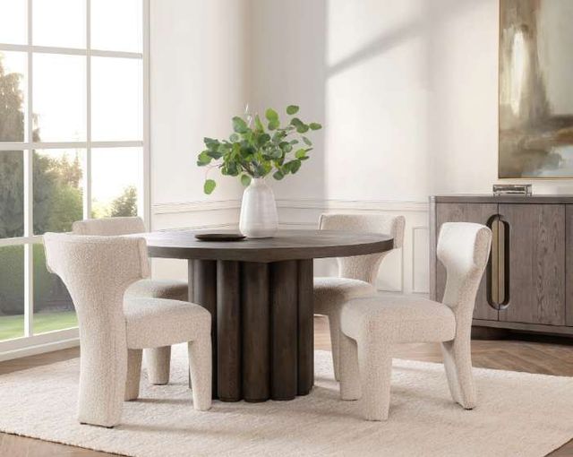 Classic Home Tiber Toasted Brown Round Dining Table-1