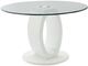 ACME Furniture Larry Glass Top Dining Table with White Base-0