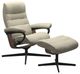 Stressless® by Ekornes® Customizable Opal Small Manual Recliner and Ottoman with Cross Base-0