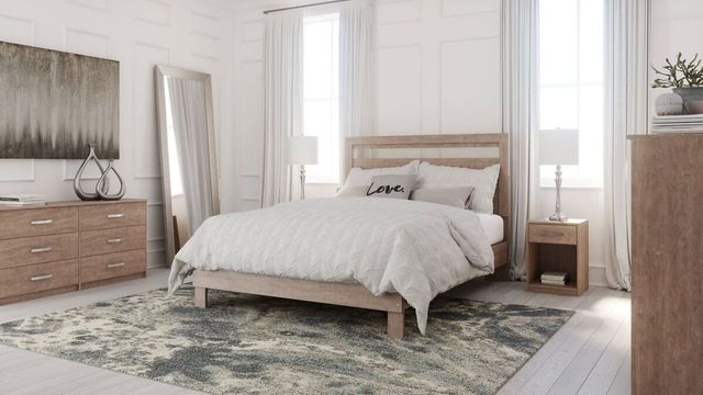 Signature Design by Ashley® Flannia 2-Piece Gray Full Panel Bed Set-3