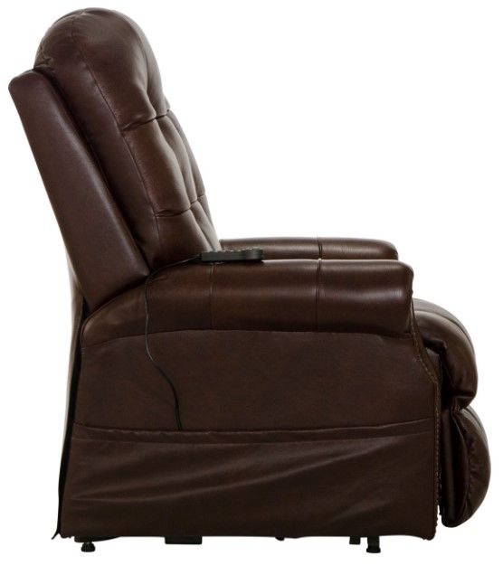 Catnapper® Madison Walnut Power Lift Lay Flat Recliner with Heat and Massage-4
