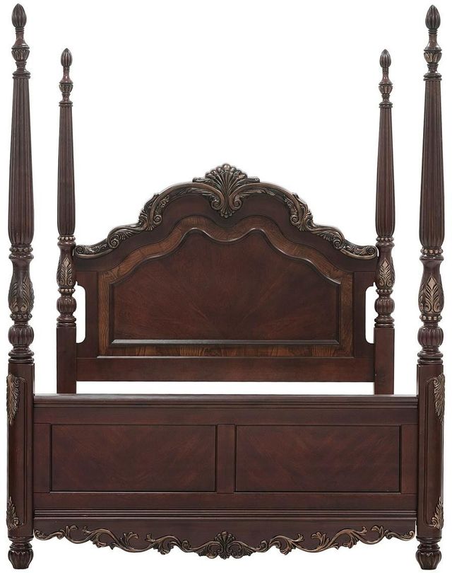 Homelegance® Lorenzi Cherry California King Poster Bed-2