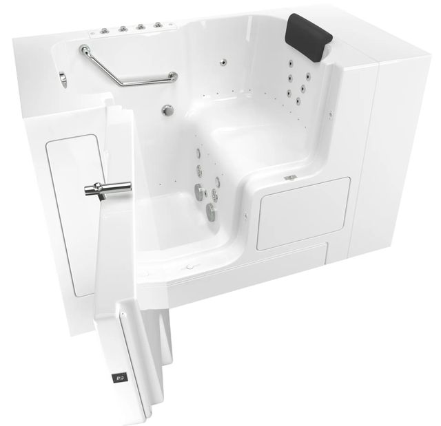 American Standard Gelcoat Premium Series White 32" x 52" Walk-In Tub with Combination Air Spa and Whirlpool Systems - Left-Hand Drain-0