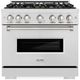 ZLINE 36" 5.2 cu. ft. Gas Range with 6 Burner DuoPro™ Cooktop and Convection Gas Oven in Satin Stainless Steel -0