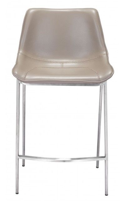 Zuo® Modern Magnus Gray/Silver Counter Chair-0