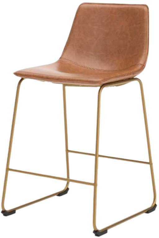 Signature Design by Ashley® Crandox Brown/Gold Upholstered Bar Stool-2