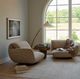American Leather® Customizable Whitby Fabric Swivel Glider Chair-1