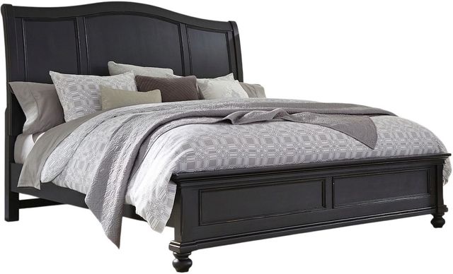 aspenhome® Oxford Black California King Sleigh Bed-0