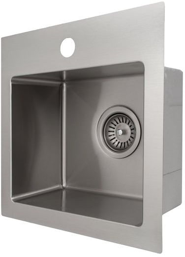 ZLINE Donner 15" Satin Stainless Steel Topmount Single Bowl Bar Kitchen Sink-3