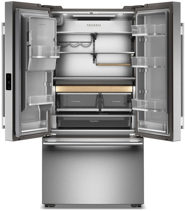 KitchenAid® 36" 23.9 Cu. Ft. PrintShield™ Stainless Steel Counter Depth French Door Refrigerator with External Water Dispenser-1