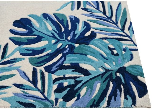KAS Rugs Cove Blue/Ivory Tropics 5'x8' Area Rug-1