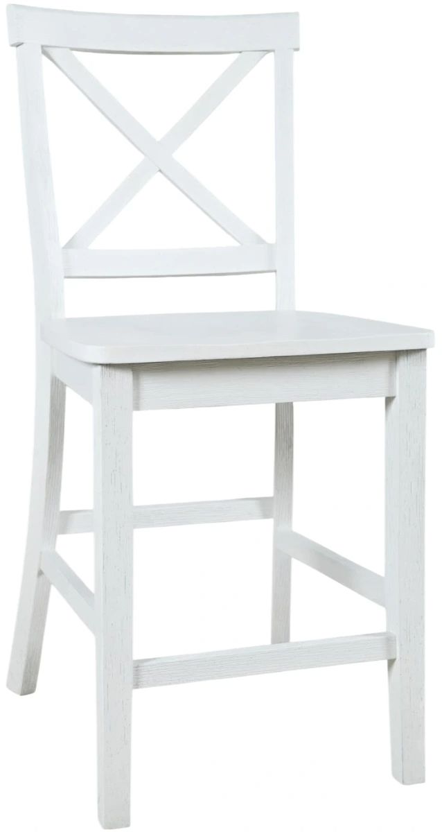 Jofran Inc. Eastern Tides Brushed White Counter Stool-0