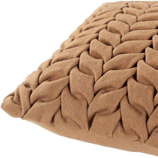 Surya Alana Camel 20"x20" Toss Pillow with Polyester Insert-1