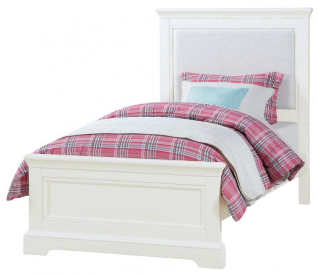 Winners Only® Tamarack White Twin Upholstered Bed-0