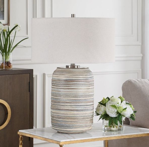 Uttermost® Prospect Blue/Brown/White Table Lamp-1