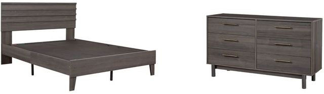 Signature Design by Ashley® Brymont 2-Piece Dark Gray Full Panel Headboard Bed Set-0
