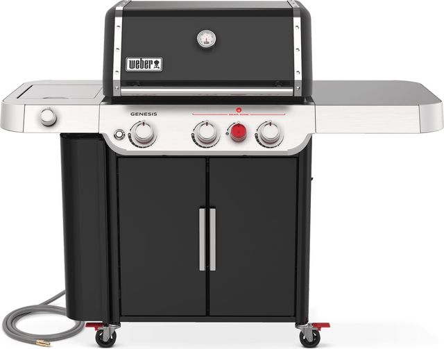Weber® Genesis 62" Black NG Freestanding Grill with Side Burner-0