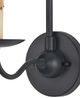Currey & Company Saxon Zanzibar Black Single-Light Wall Sconce-3