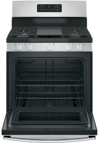 GE® 30" Stainless Steel Freestanding Natural Gas Range-1
