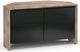Salamander Designs® Barcelona 221 Corner Cabinet-Natural Walnut/Black Glass-0