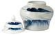 A & B Home Blue/White Windswept Ginger Jar-2