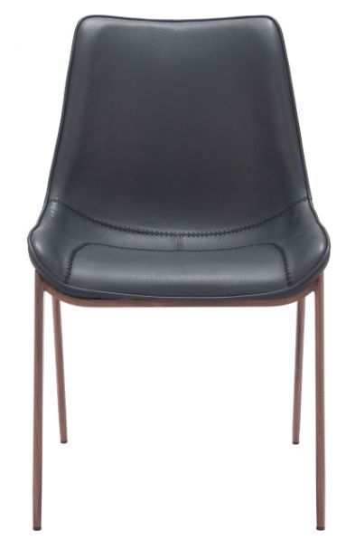 Zuo® Modern Magnus Black/Walnut Dining Side Chair-2