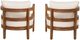 Linon Surfside 2-Piece Beige/Brown Acacia/Fabric Outdoor Club Chairs-2