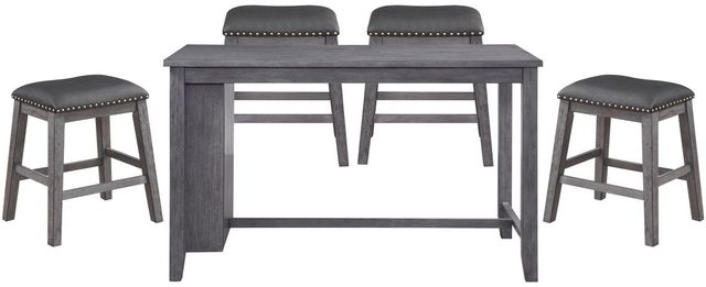 Homelegance® Timbre 5-Piece Gray Counter Height Dining Table Set-0