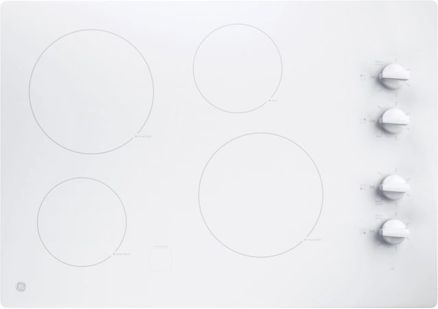 GE® 30" White Electronic Cooktop-0