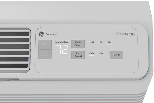 GE Zoneline® 15,000 BTU's Grey White Heat Pump-1