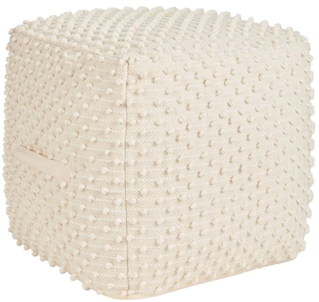 Nourison Home™ Mina Victory Lifestyle Ivory 16''x16'' Pouf-0