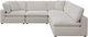 Elements International Cloud 9 5-Piece Garrison Cotton Stationary Sectional Sofa Set-1