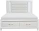 Homelegance® Tamsin White Metallic Queen Platform Storage Bed with LED-2