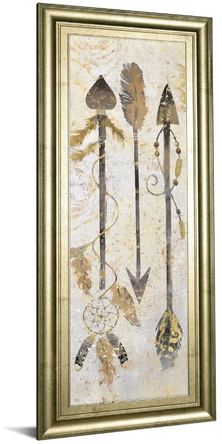 Classy Art Tribal Arrows By Nan American Indian Mirrored Frame Print Wall Art-0