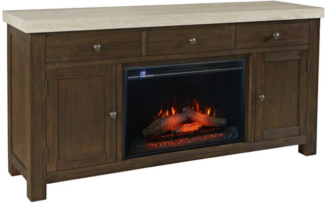 Jofran Inc. Sierrafina Cortado 63" Media Console with Fireplace -0