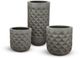 Le Present Pyramid Concrete Grey 30" Planter-1