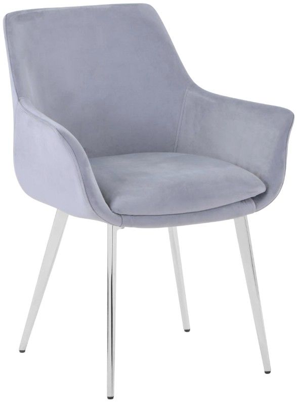 Jofran Inc. Urban Archive Stella Platinum Upholstered Dining Arm Chair-0