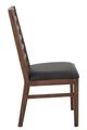 International Furniture Direct Walnut 2-Piece Brown Side Chair Set-2