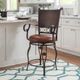 Powell® Beatrix Bronze/Rust Big And Tall Armed Counter Stool-1