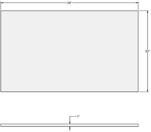 Amisco Customizable Lidya 54" Rectangular Dining Table with 1" Thermo Fused Laminate Top-1