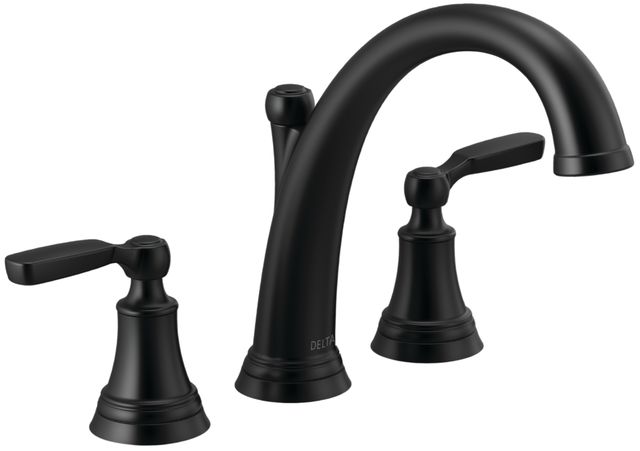 Delta Woodhurst® Matte Black Roman Tub Trim-0
