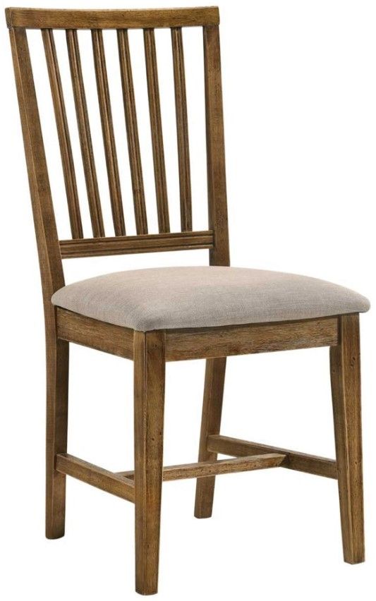 ACME Furniture Wallace II Tan/Weathered Oak Dining Side Chair-0