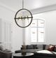 Cal® Lighting & Accessories Teramo Iron/Oak Chandelier-1