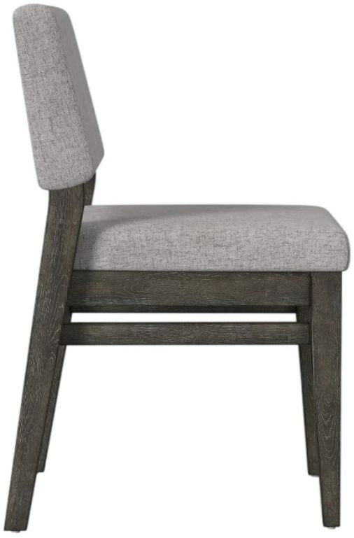 Intercon Flex Gray/Reclaimed Chevron Upholstered Side Chair-2
