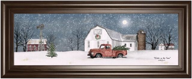 Classy Living Billy Jacobs Winter on the Farm 18" Wall Art-0