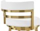Armen Living Madrid Gold/White Swivel Bar Stool-4